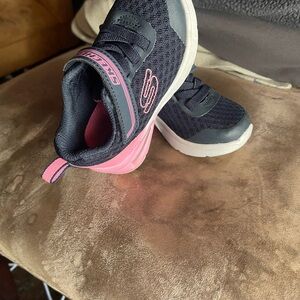 Skechers Kids' Black and Pink Athletic Sneakers
